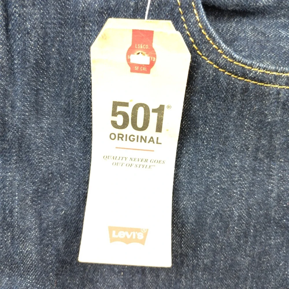 Levis 501 Jeans Mens 40x30 Original Indigo Blue Button Fly Straight Leg NWT